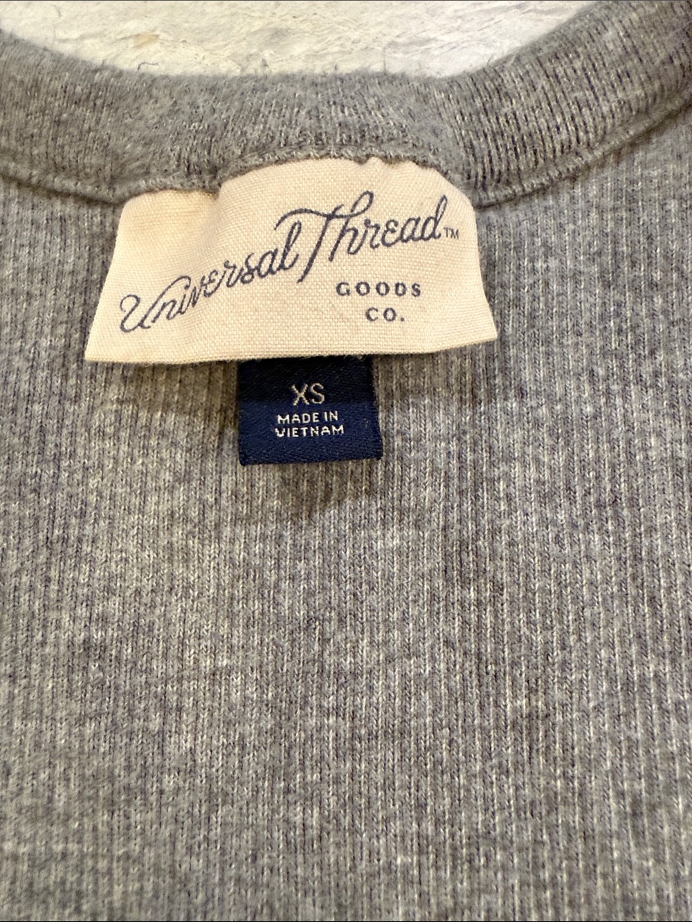 Universal Thread Gray Ribbed V-Neck Kids Bodysuit - Picture 3 of 3